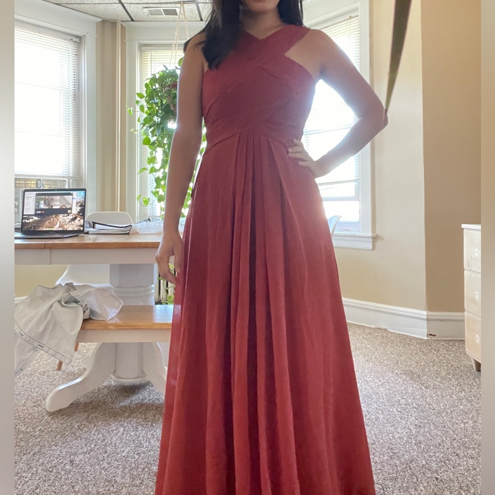 Azazie Terracotta Kaleigh Dress